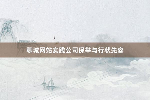 聊城网站实践公司保举与行状先容